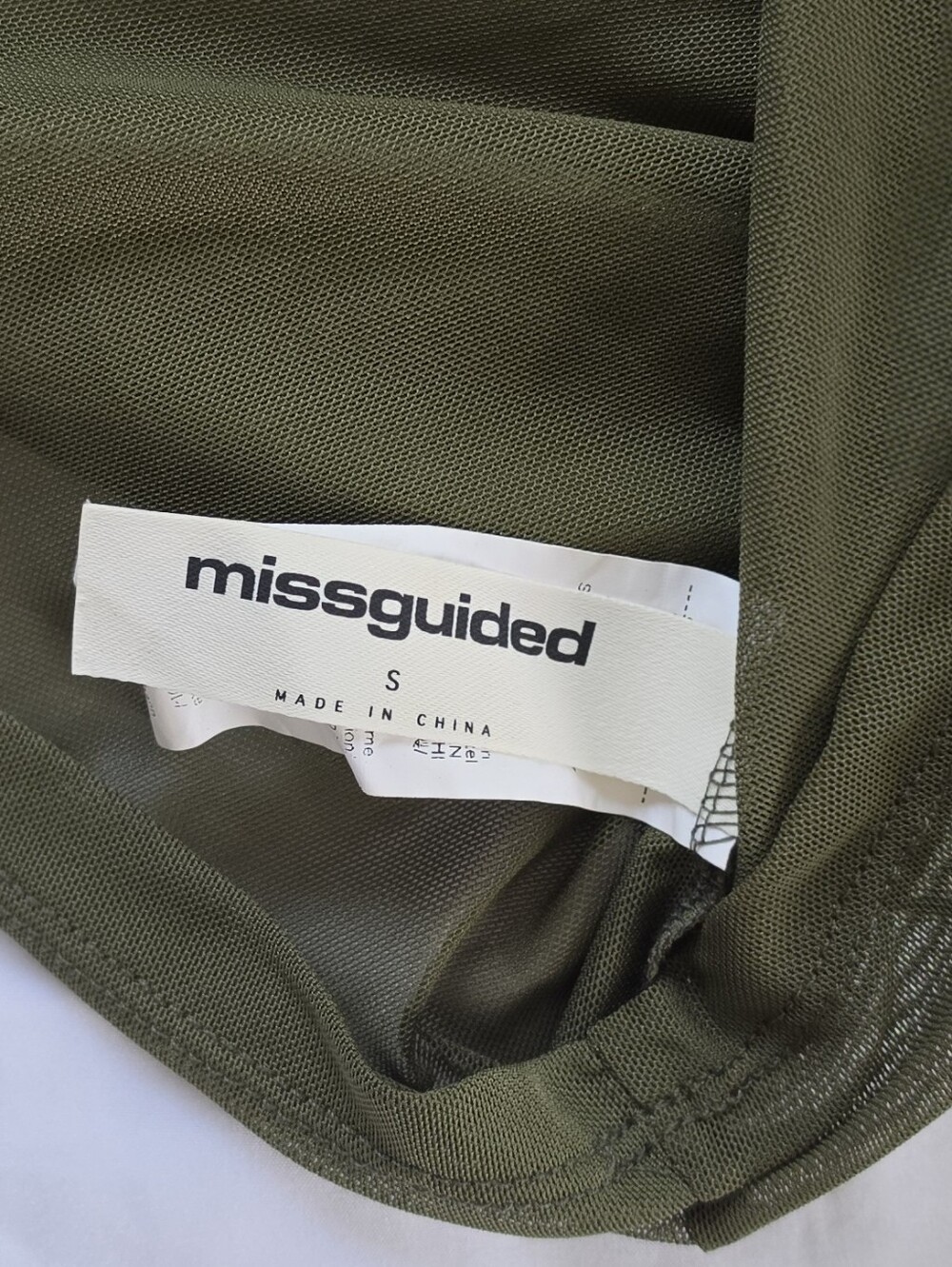 Missguided Olive Halter Tiered Ruffle Mini Dress - Picture 8 of 9